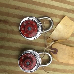 Two combination vintage locks